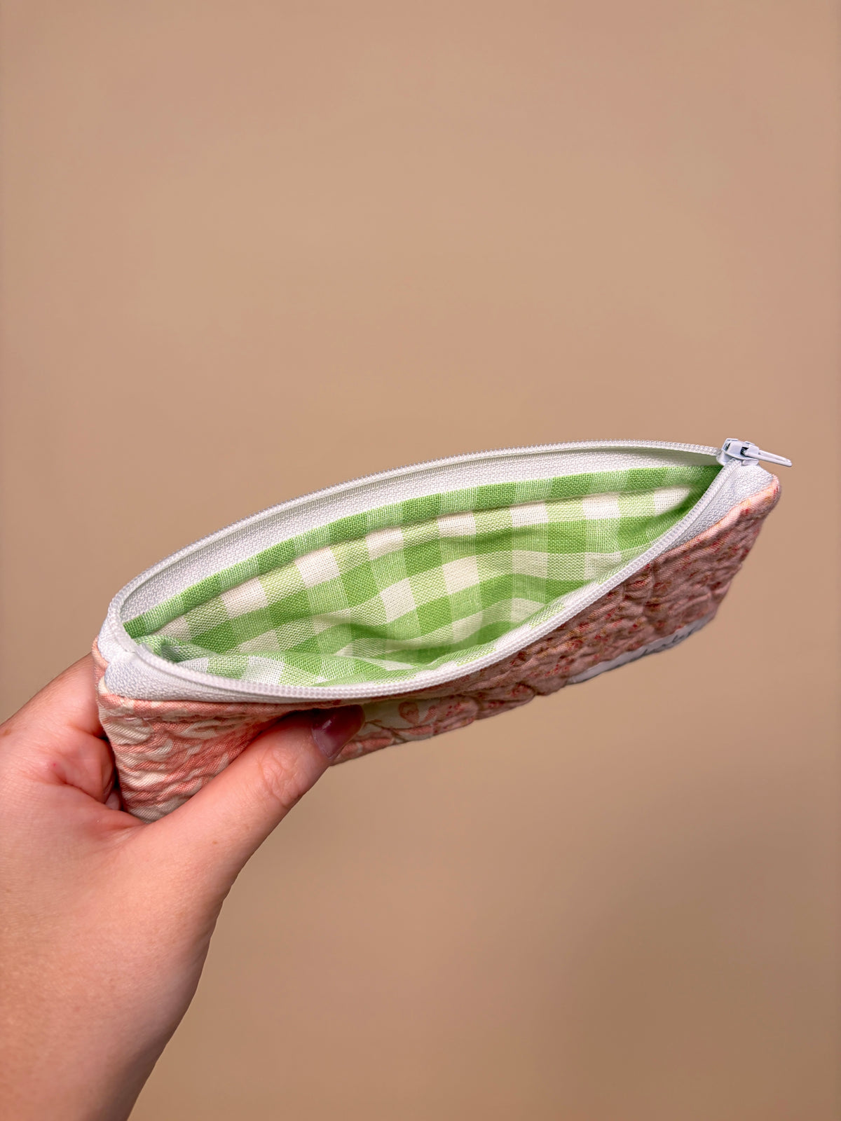 Selena Green Gingham Pencil & Glasses Case #1 *limited-edition*