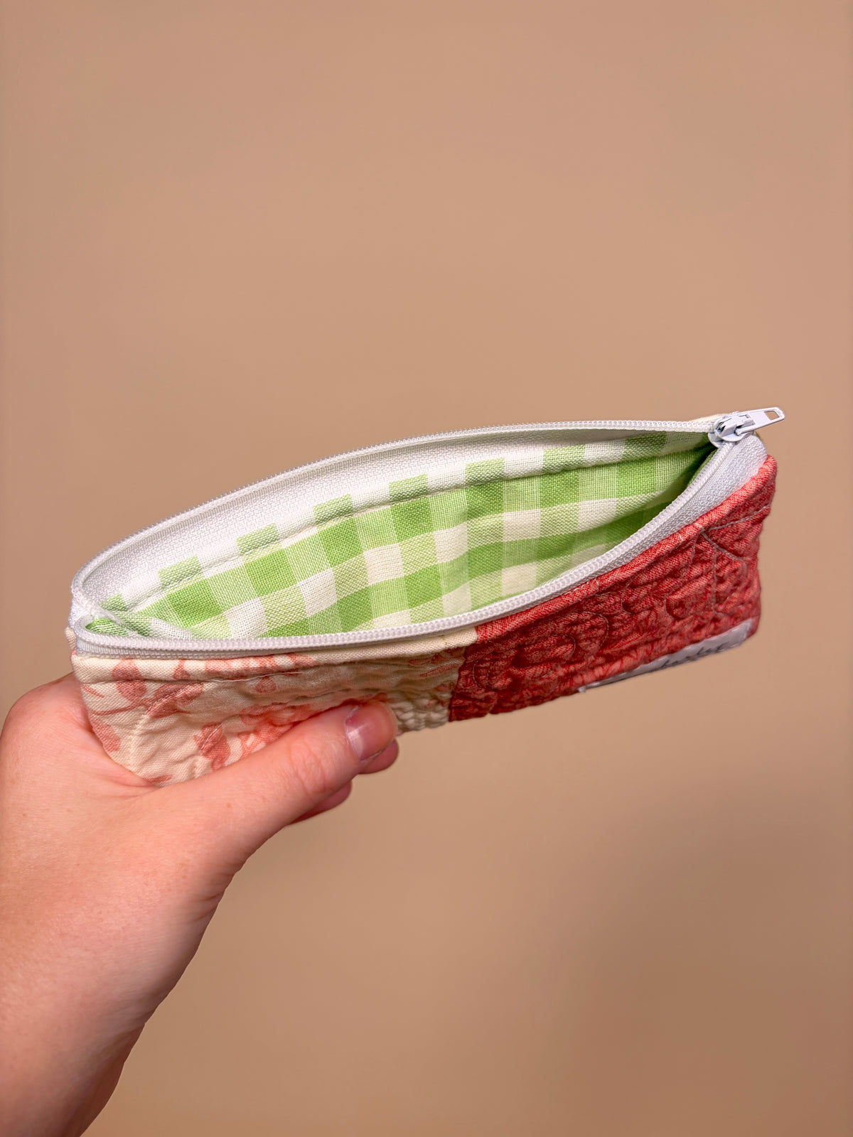 Selena Green Gingham Pencil & Glasses Case #2 *limited-edition*