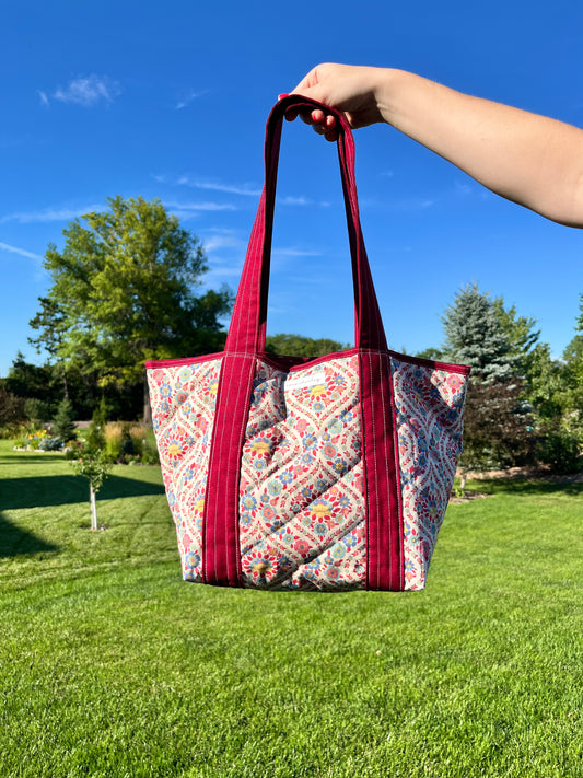 The Wineberry Blossom Mini Tote Bag *limited-edition*