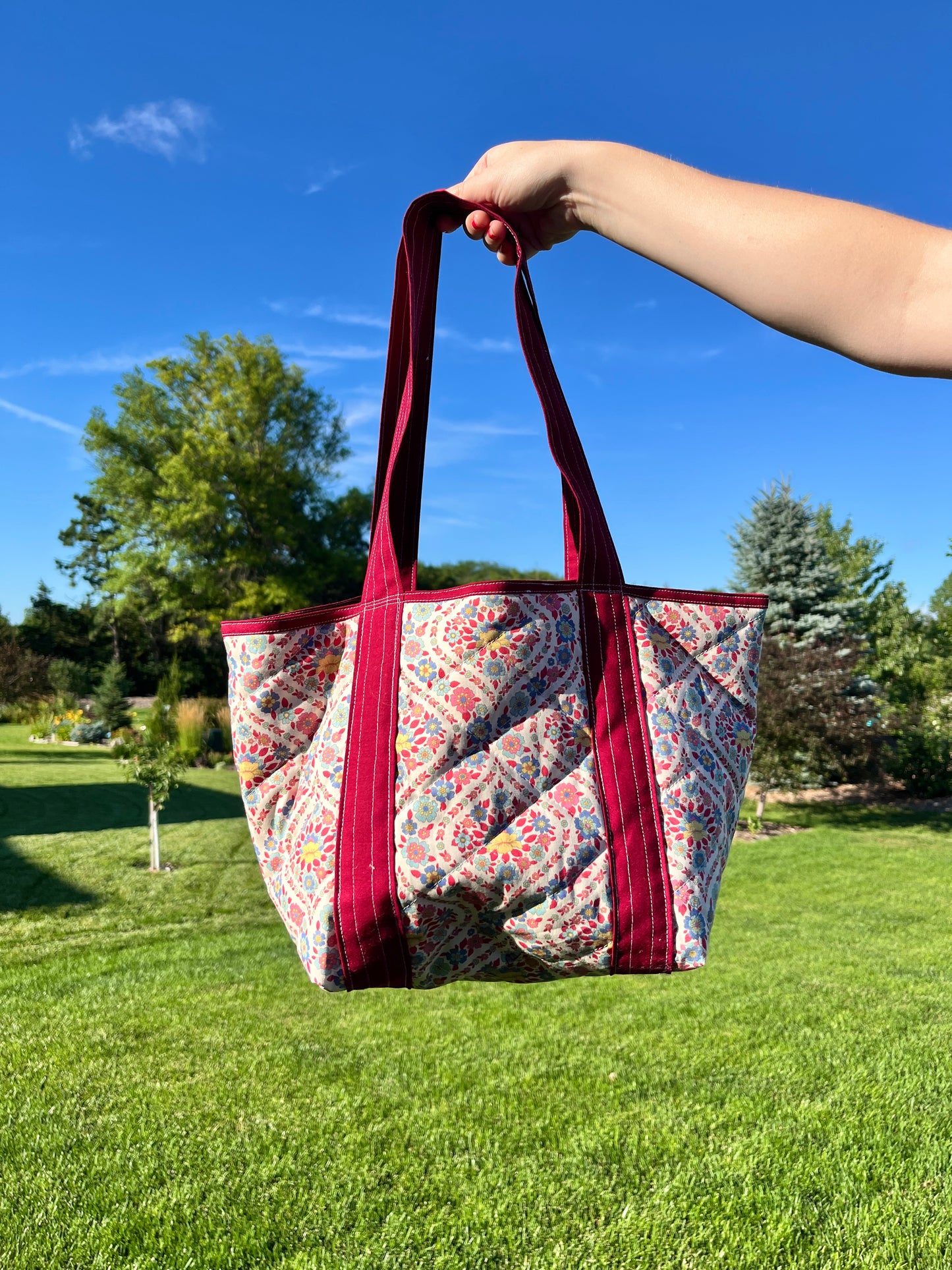The Wineberry Blossom Mini Tote Bag *limited-edition*