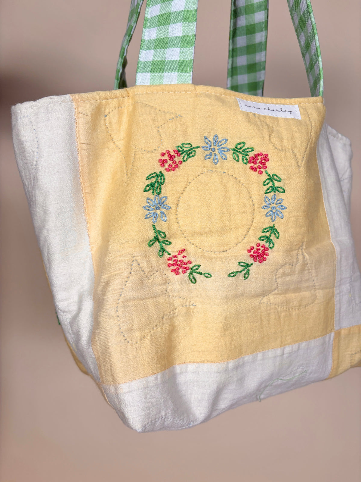 Stevie Green Gingham Mini Tote Bag *limited-edition*