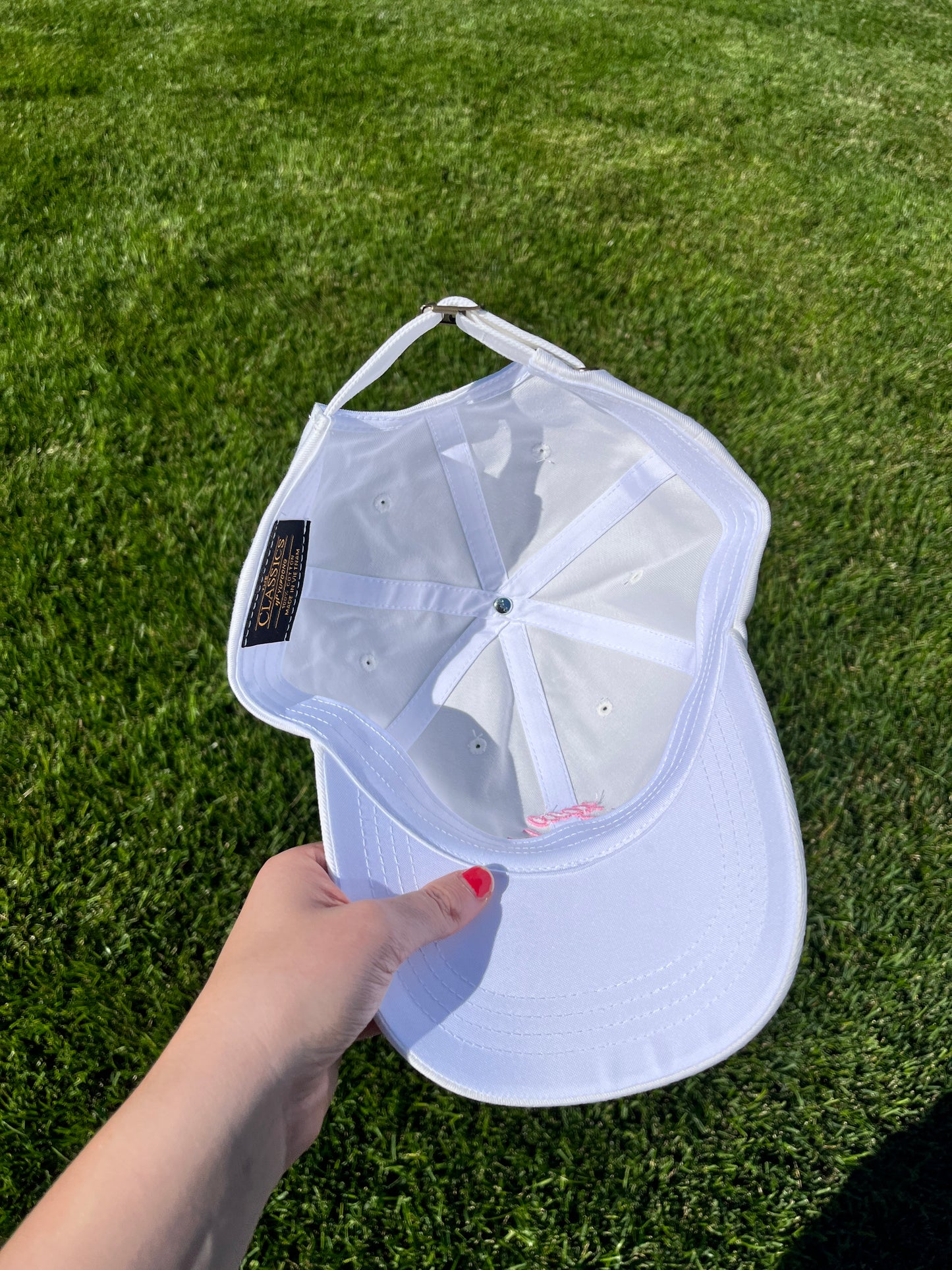 White Xoxo Charley Embroidered Hat