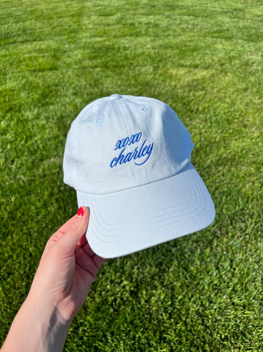 Blue Xoxo Charley Embroidered Hat