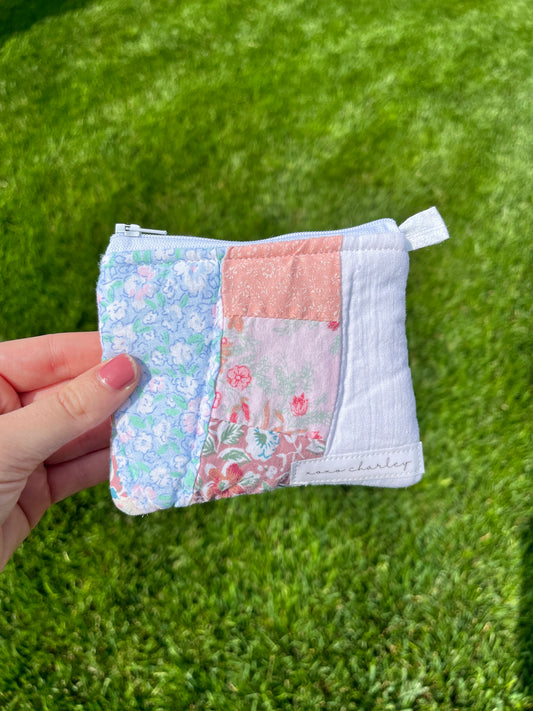 The Baby Blue Quilted Keychain Wallet #2