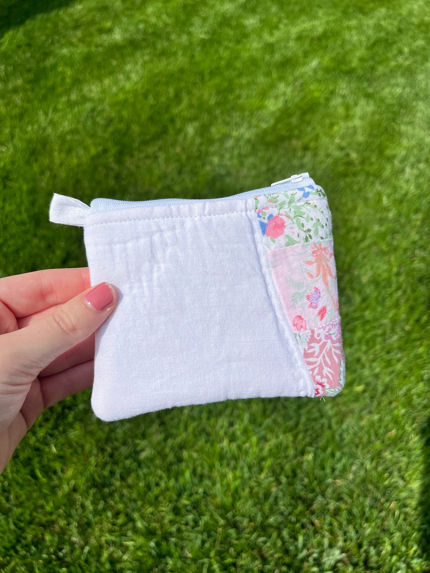 The Baby Blue Quilted Keychain Wallet #2