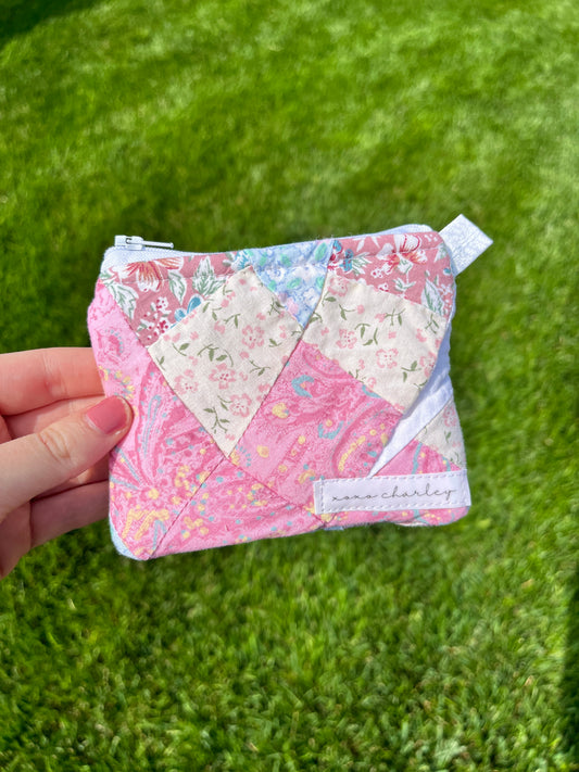The Light Patchwork Quilted Keychain Wallet #1