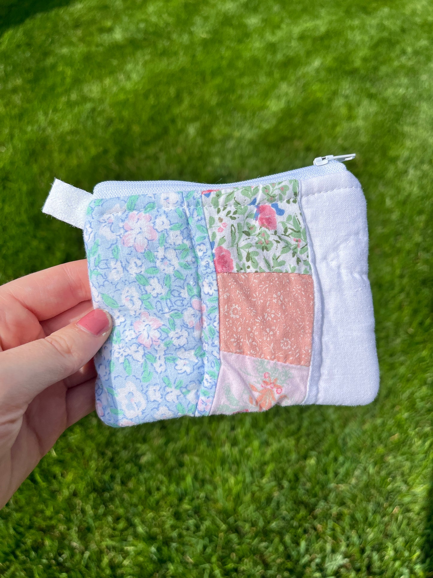 The Baby Blue Quilted Keychain Wallet #3