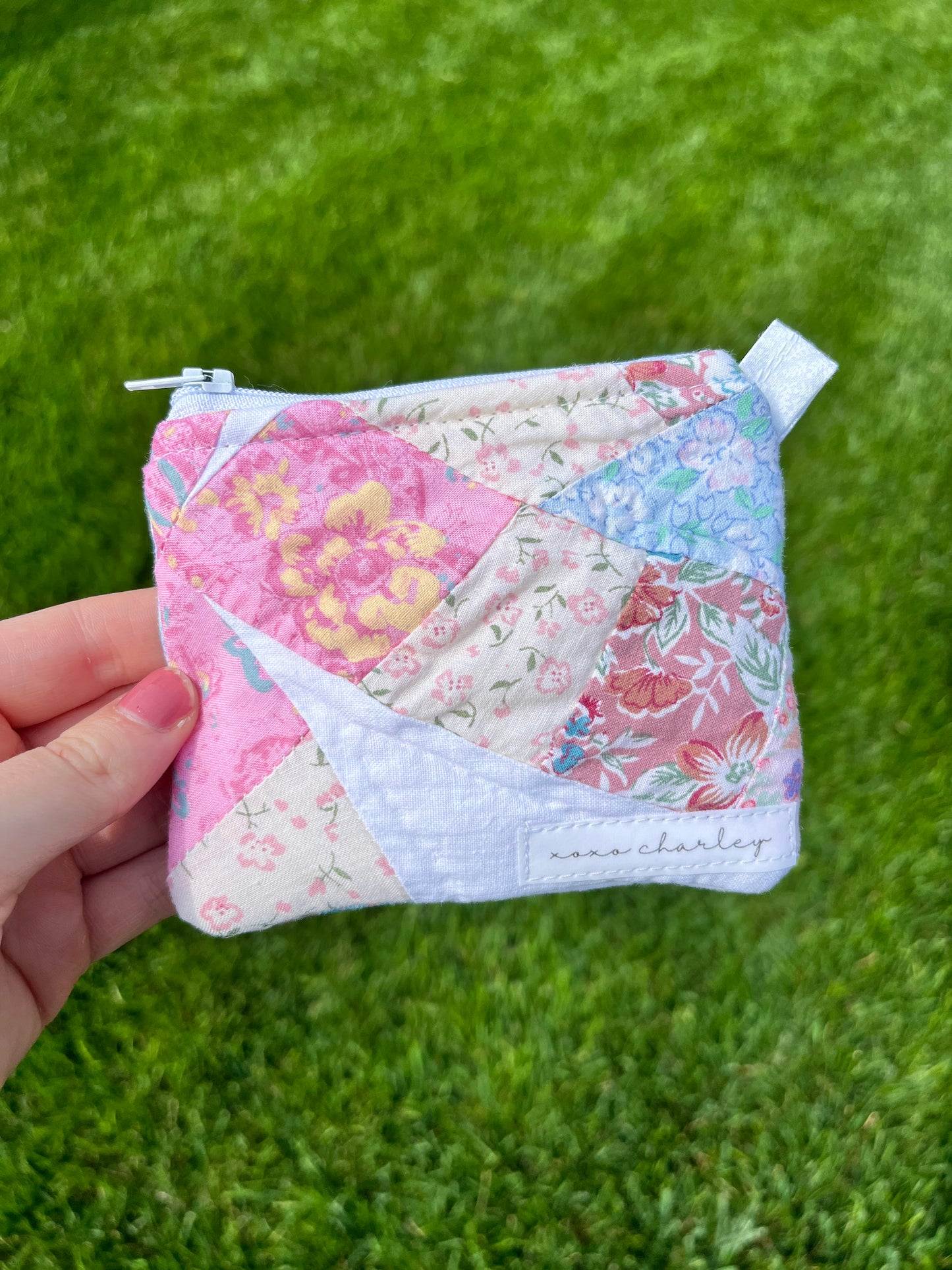 The Dusty Rose Quilted Keychain Wallet #3
