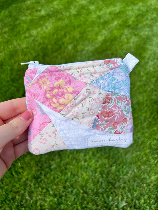 The Dusty Rose Quilted Keychain Wallet #3