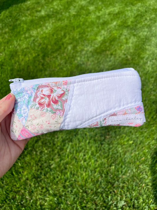 The Dusty Rose Quilted Pencil Case *limited-edition*