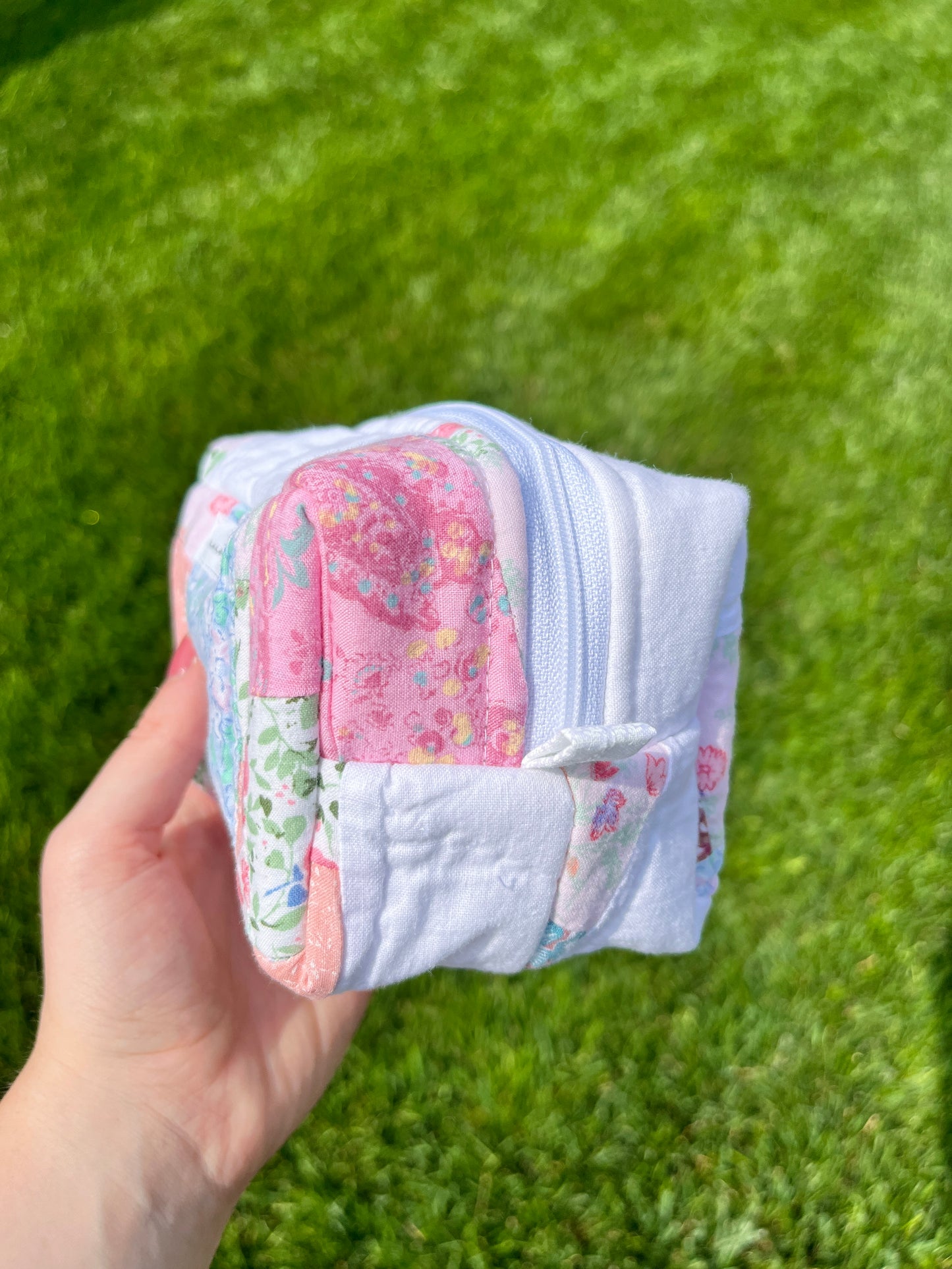 The Baby Blue Quilted Mini Makeup Bag *limited-edition*
