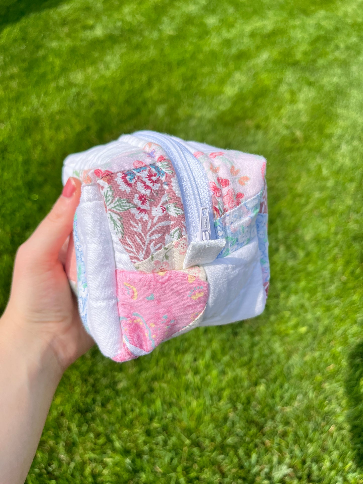 The Baby Blue Quilted Mini Makeup Bag *limited-edition*