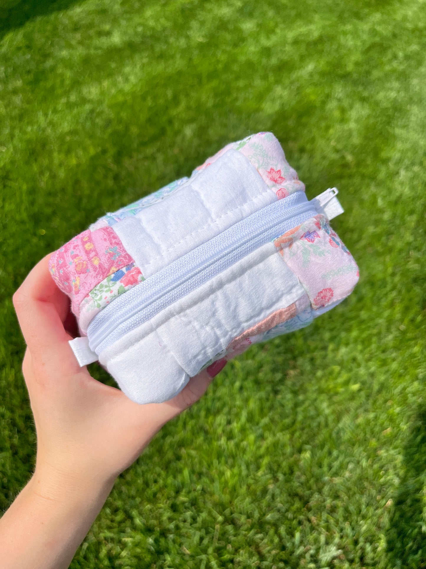 The Baby Blue Quilted Mini Makeup Bag *limited-edition*