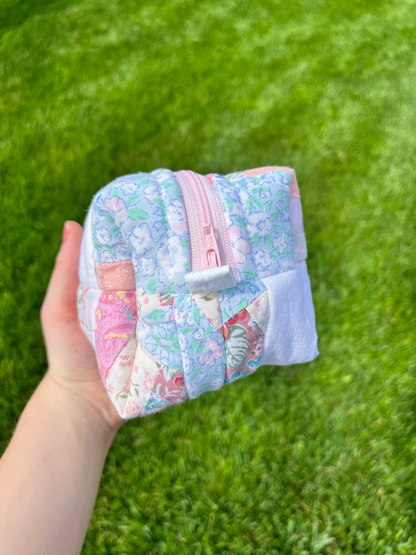 The Dusty Rose Quilted Mini Makeup Bag *limited-edition*