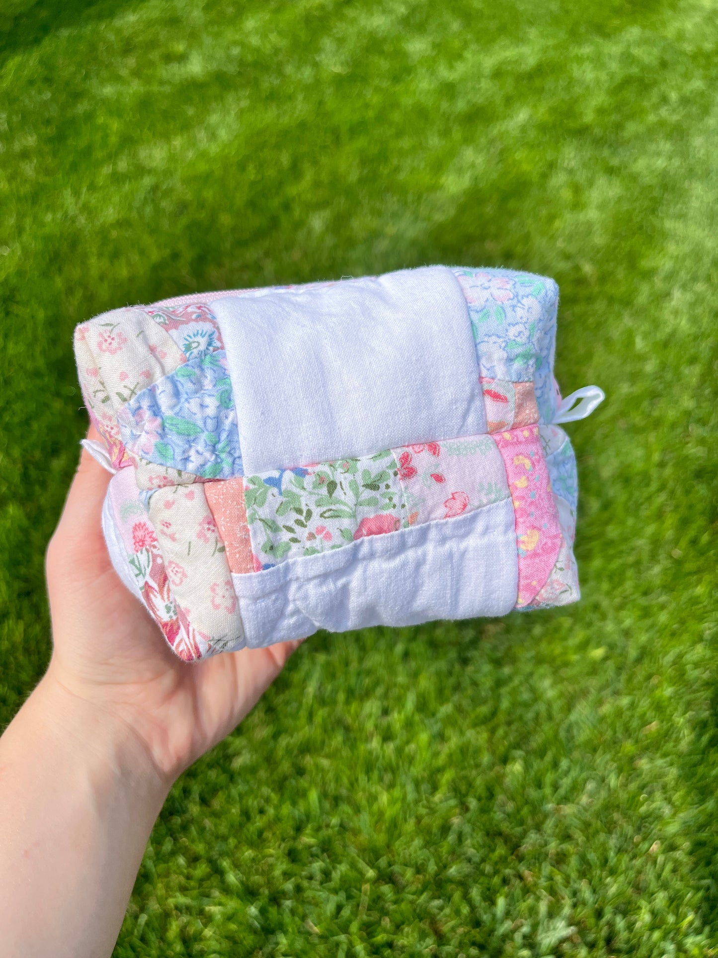 The Dusty Rose Quilted Mini Makeup Bag *limited-edition*