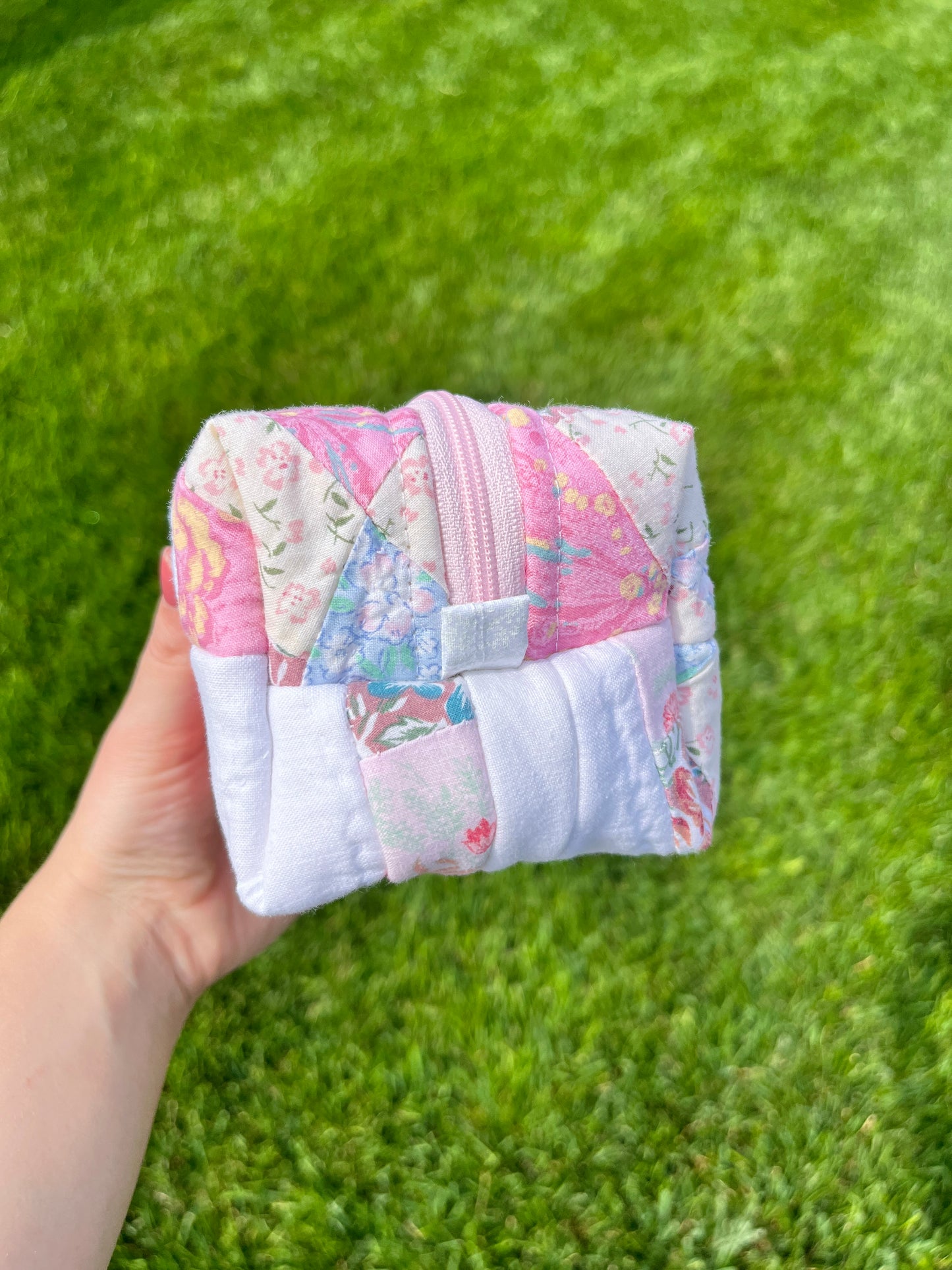 The Dusty Rose Quilted Mini Makeup Bag *limited-edition*