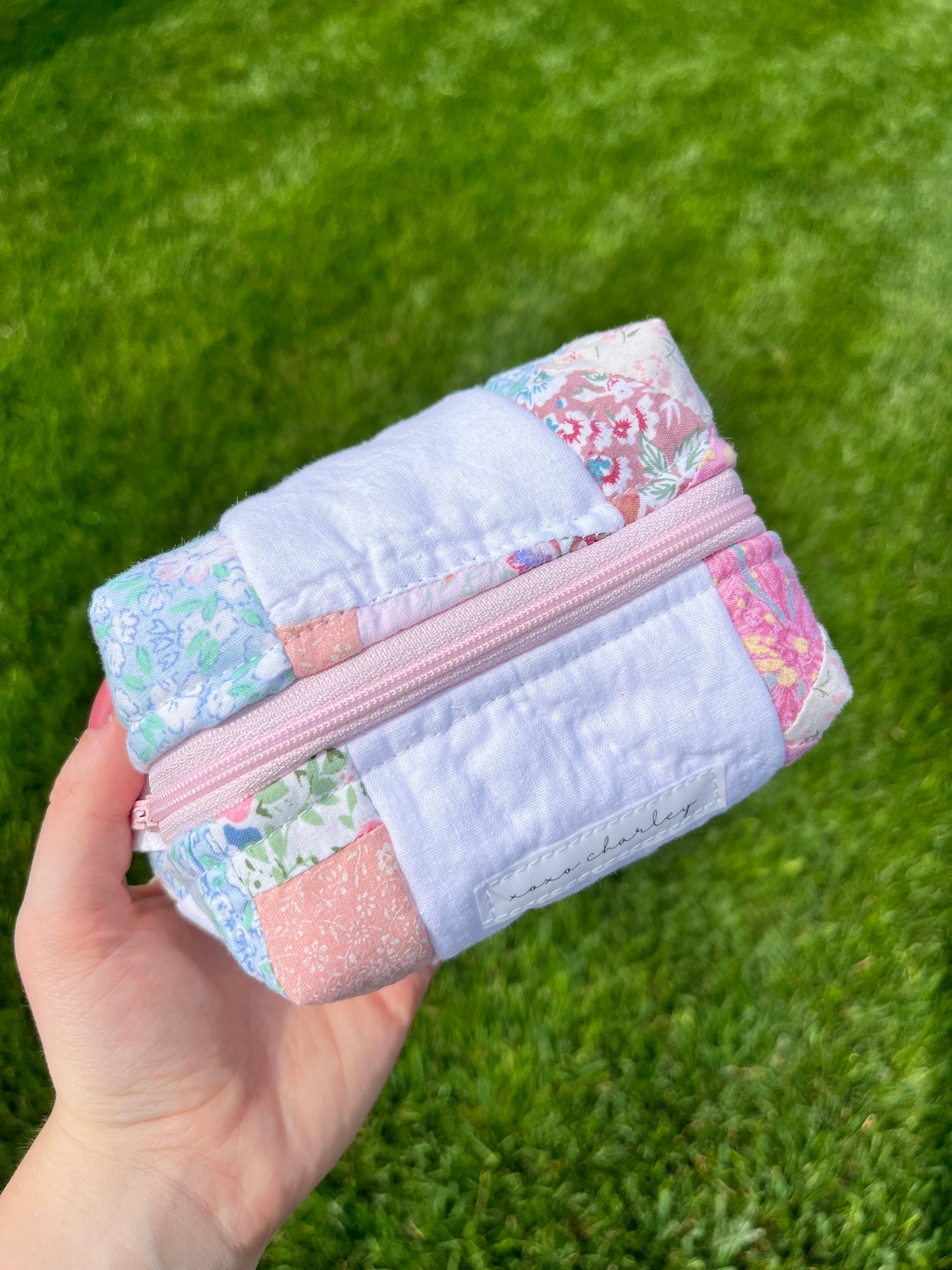 The Dusty Rose Quilted Mini Makeup Bag *limited-edition*