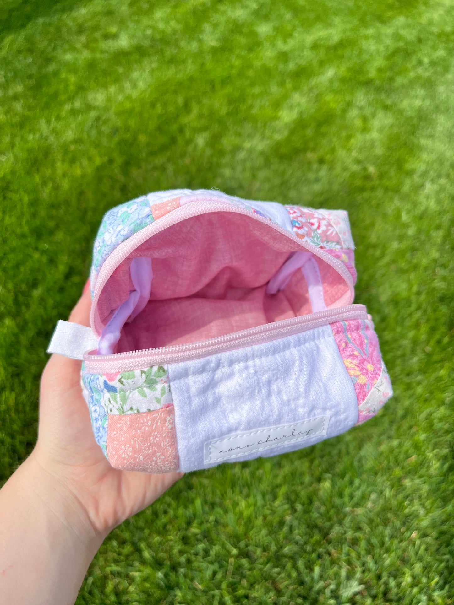 The Dusty Rose Quilted Mini Makeup Bag *limited-edition*