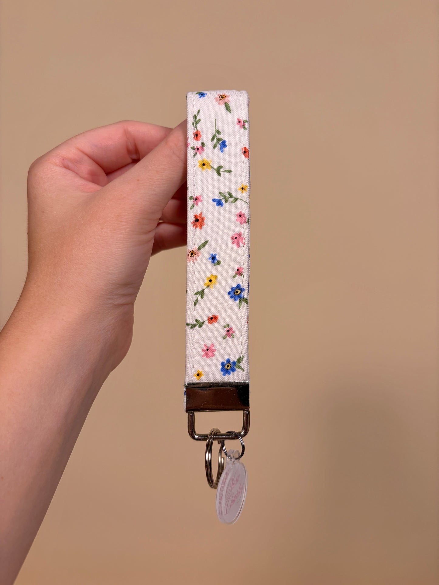 Mini Colorful Flowers Premium Keychain Wristlet