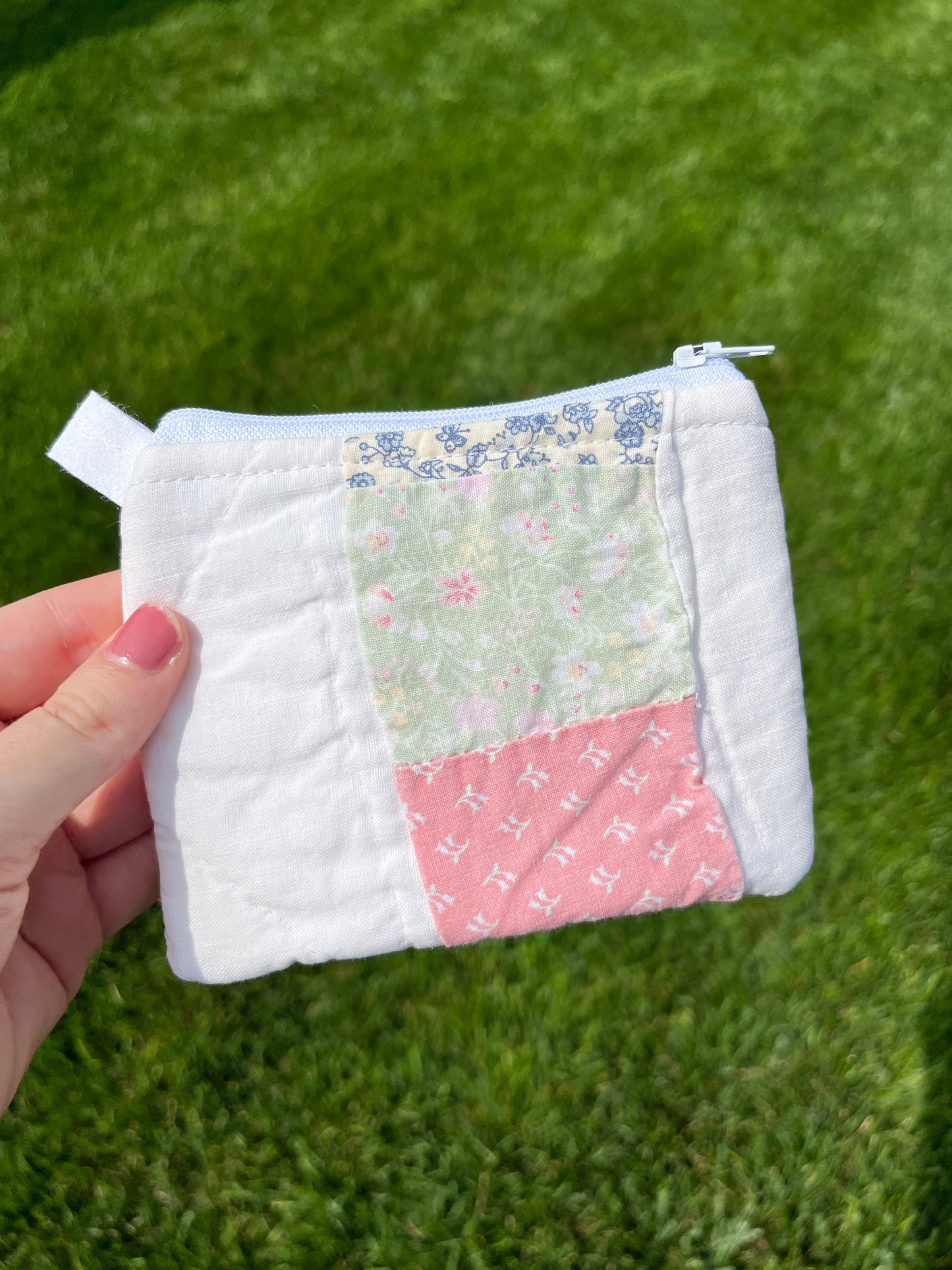 The Sky Blue Quilted Keychain Wallet #2