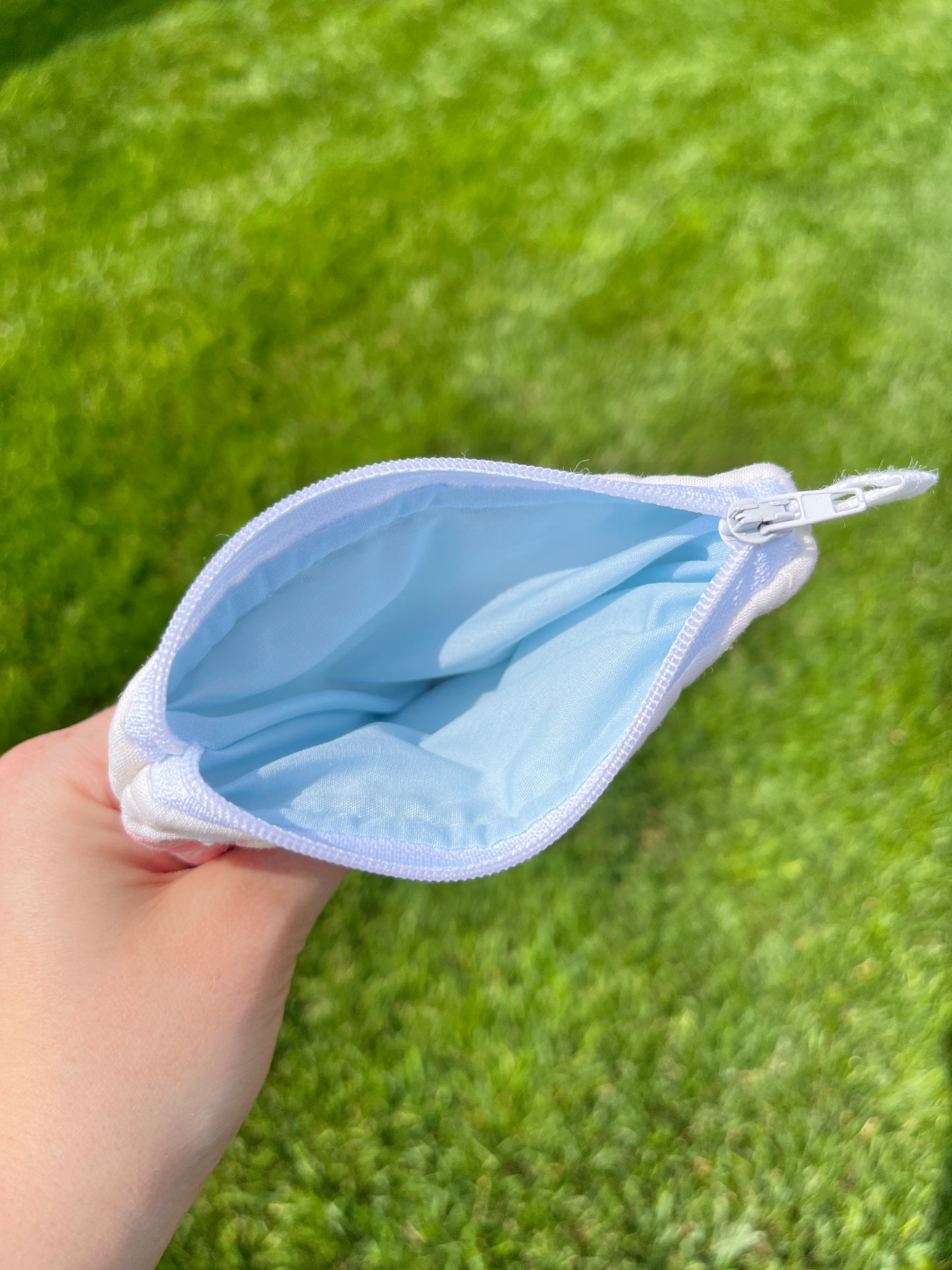 The Sky Blue Quilted Keychain Wallet #2