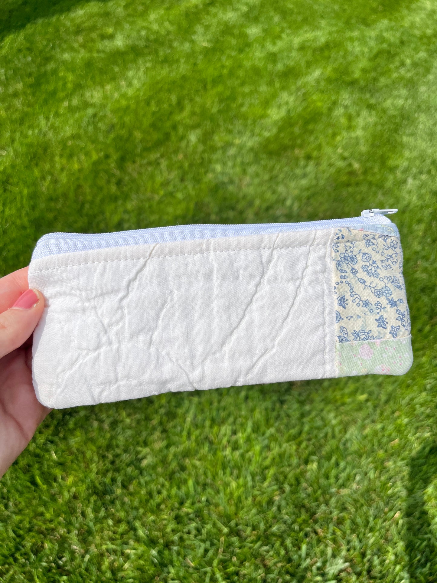 The Sky Blue Quilted Pencil Case *limited-edition*