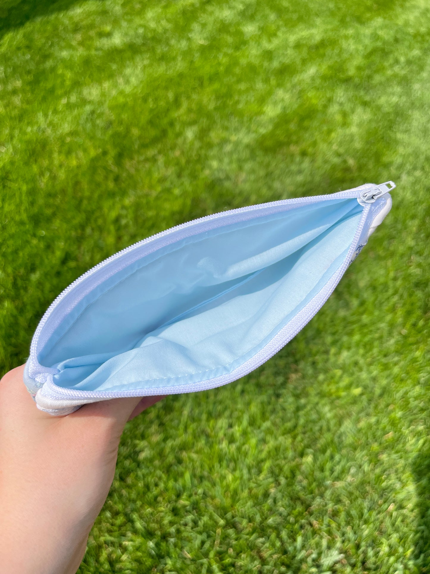 The Sky Blue Quilted Pencil Case *limited-edition*