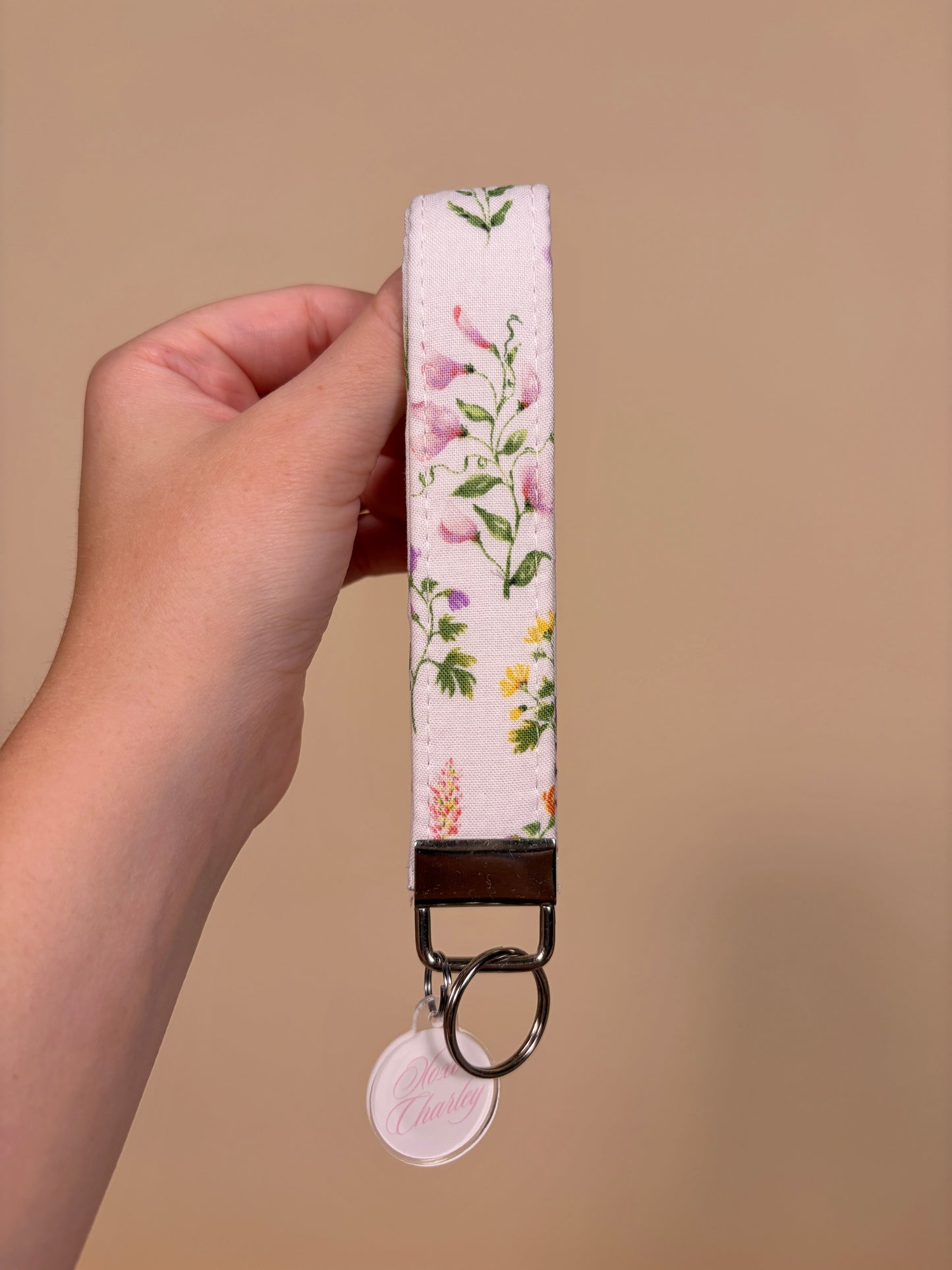 Purple Wildflower Premium Keychain Wristlet