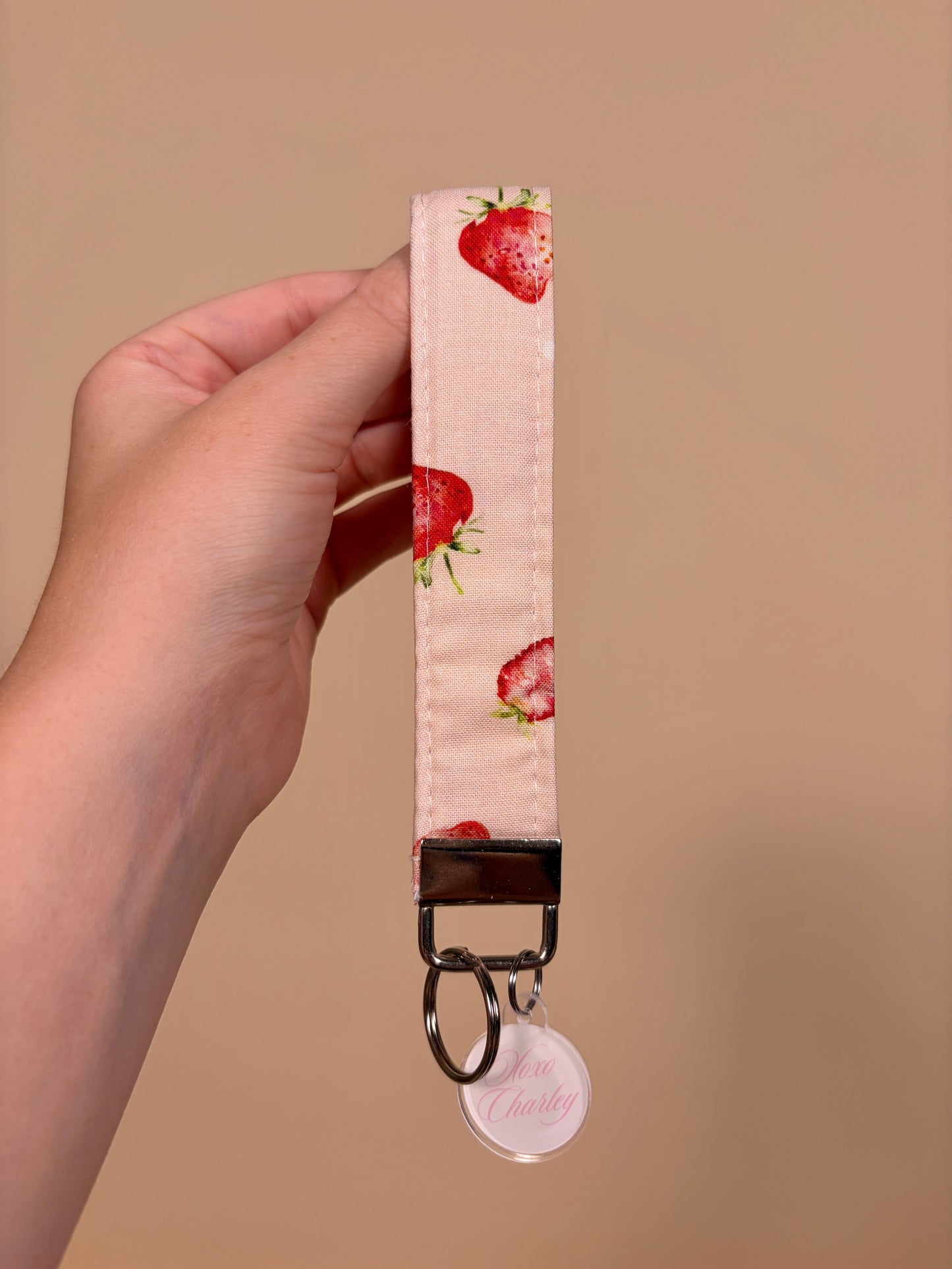 Strawberry Premium Keychain Wristlet