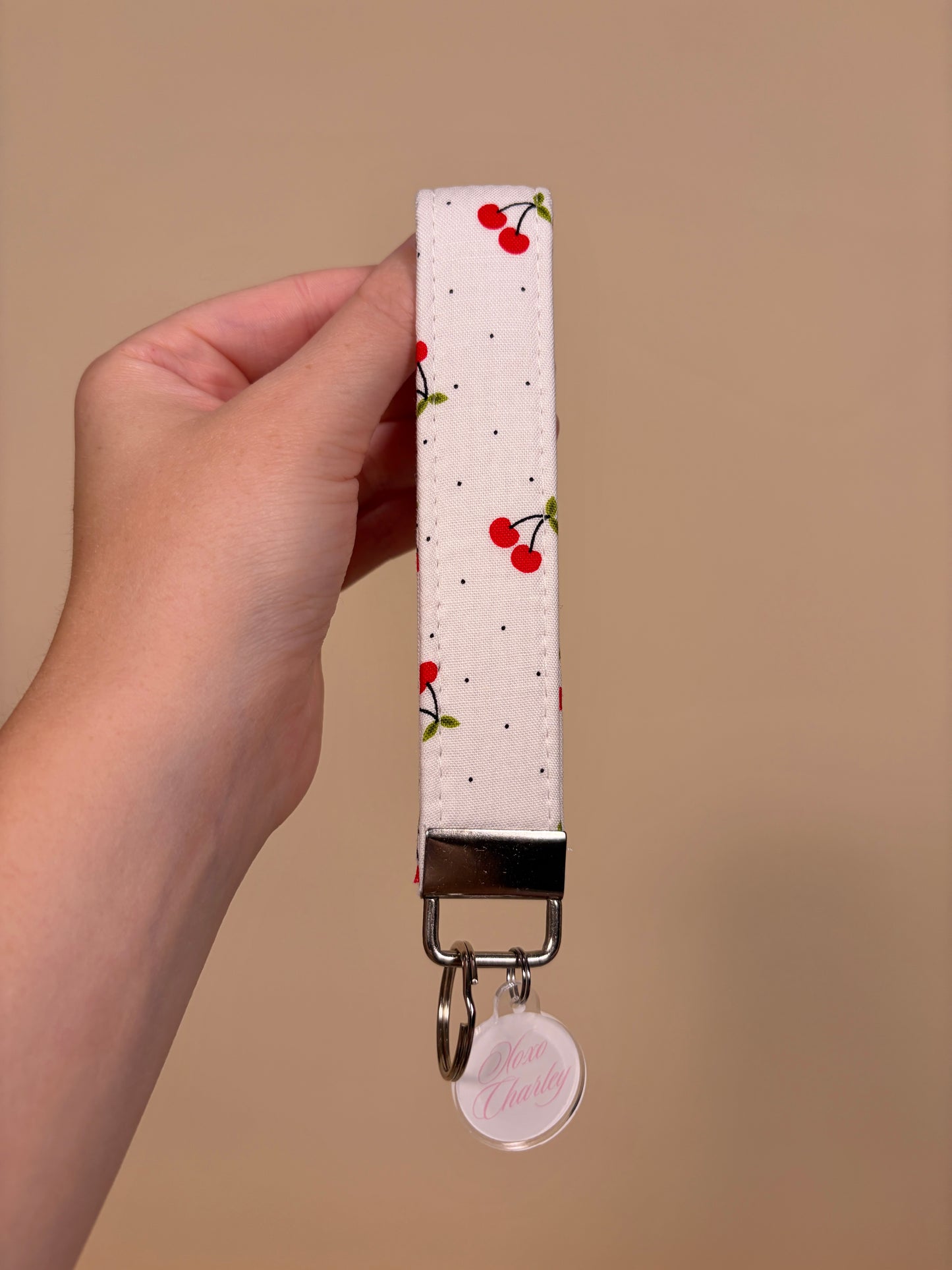 Cherry Red Premium Keychain Wristlet