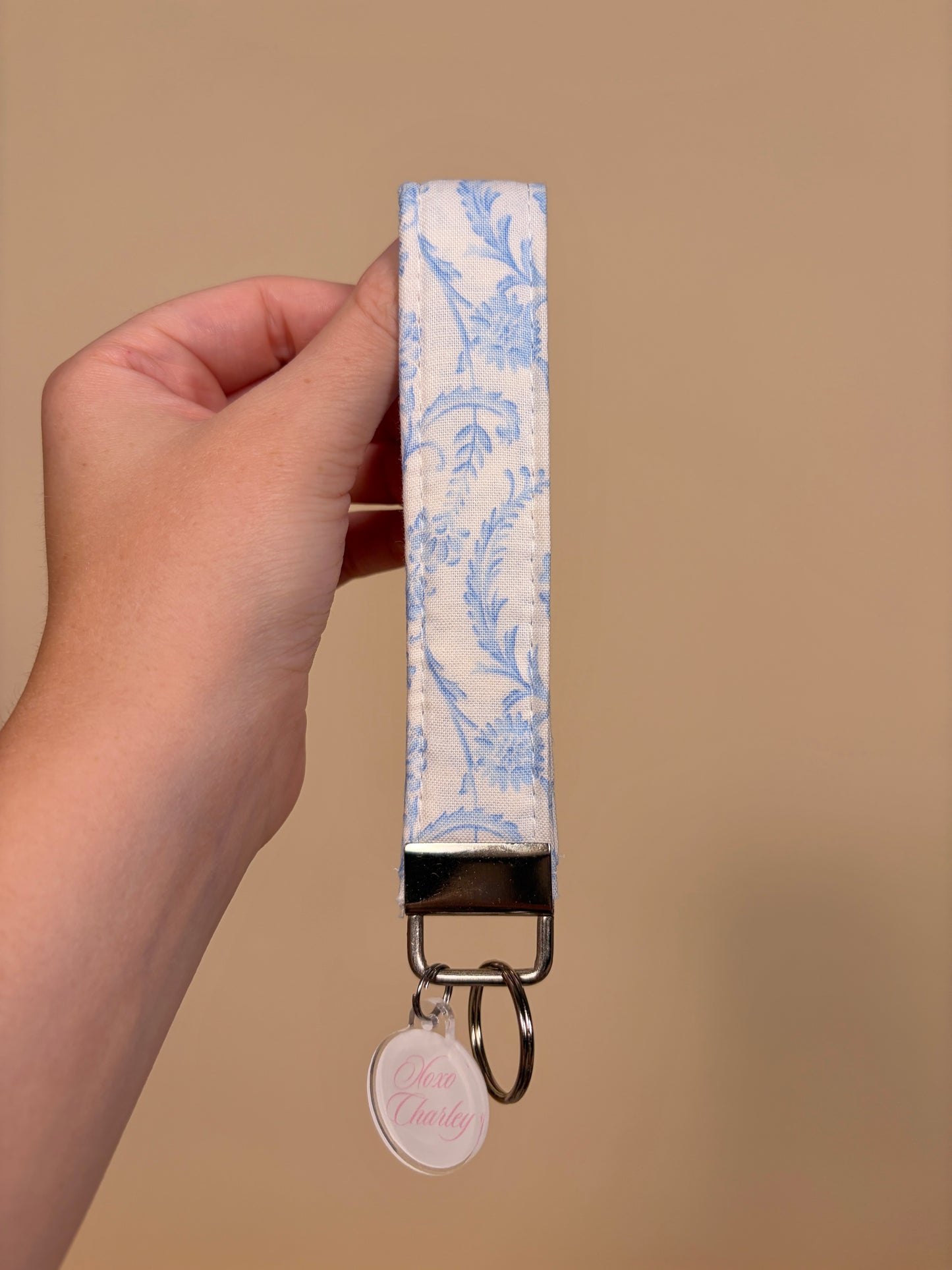 Vintage Blue Premium Keychain Wristlet