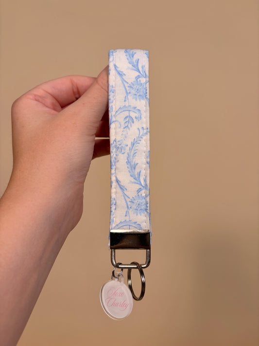 Vintage Blue Premium Keychain Wristlet