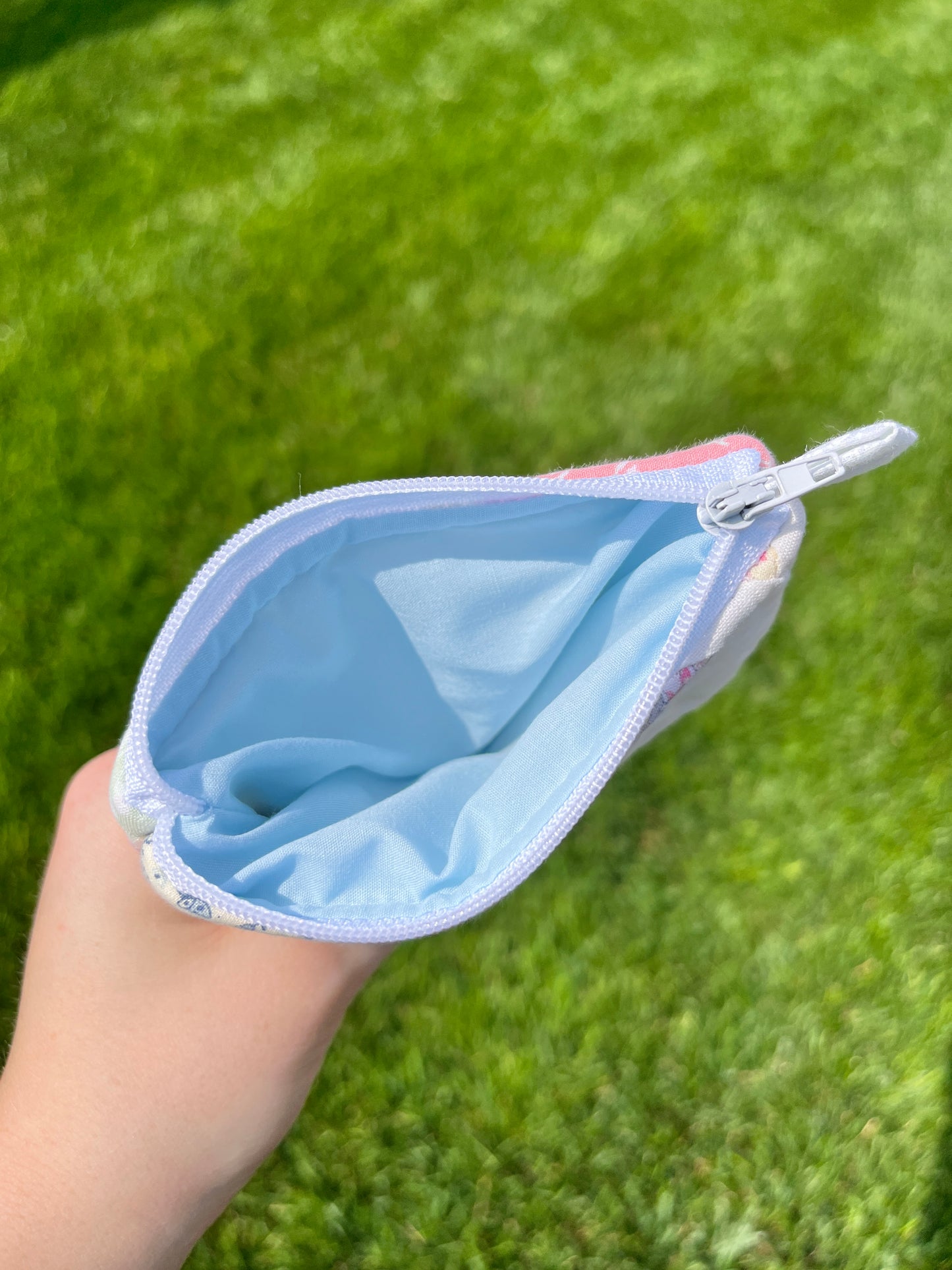 The Sky Blue Quilted Keychain Wallet #3