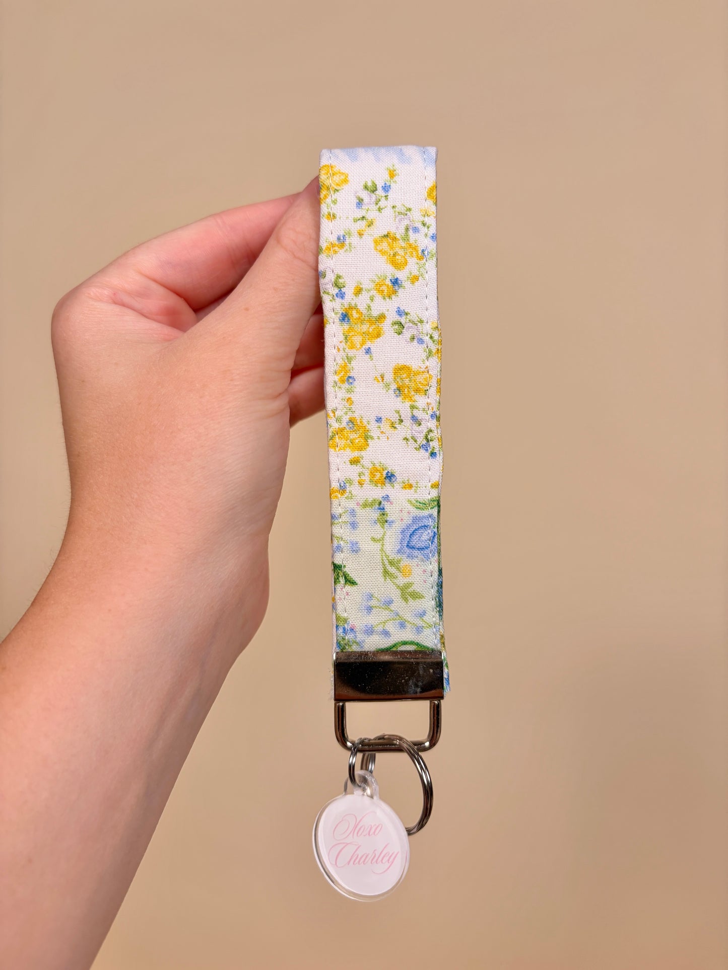 Green Patchwork Premium Keychain Wristlet