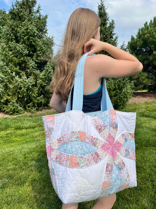 The Baby Blue Quilted Weekender Tote Bag *limited-edition*