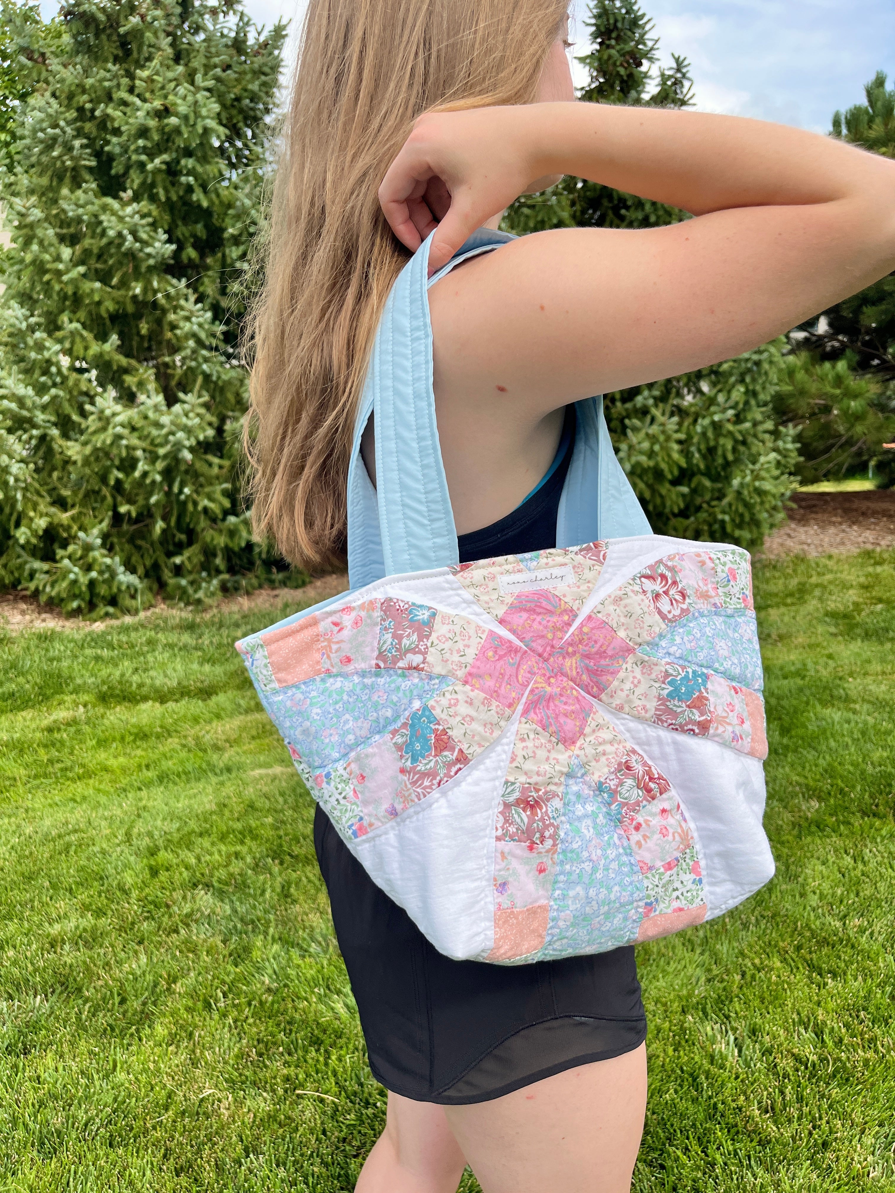 The Baby Blue Quilted Mini Tote Bag *limited-edition* – Xoxo