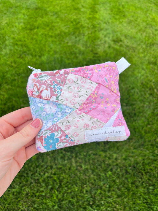 The Light Patchwork Quilted Keychain Wallet #2