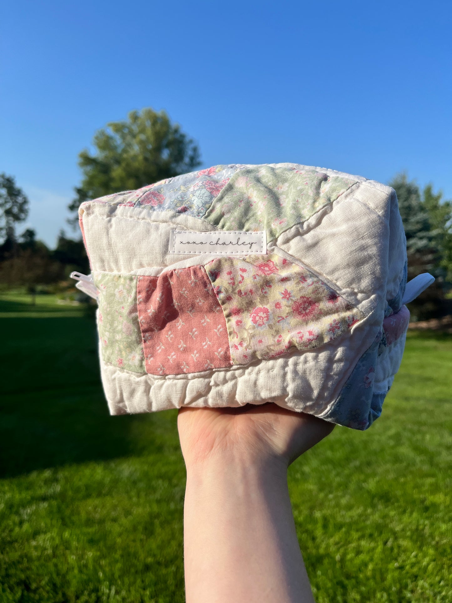 The Raspberry Quilted Makeup Bag *limited-edition*