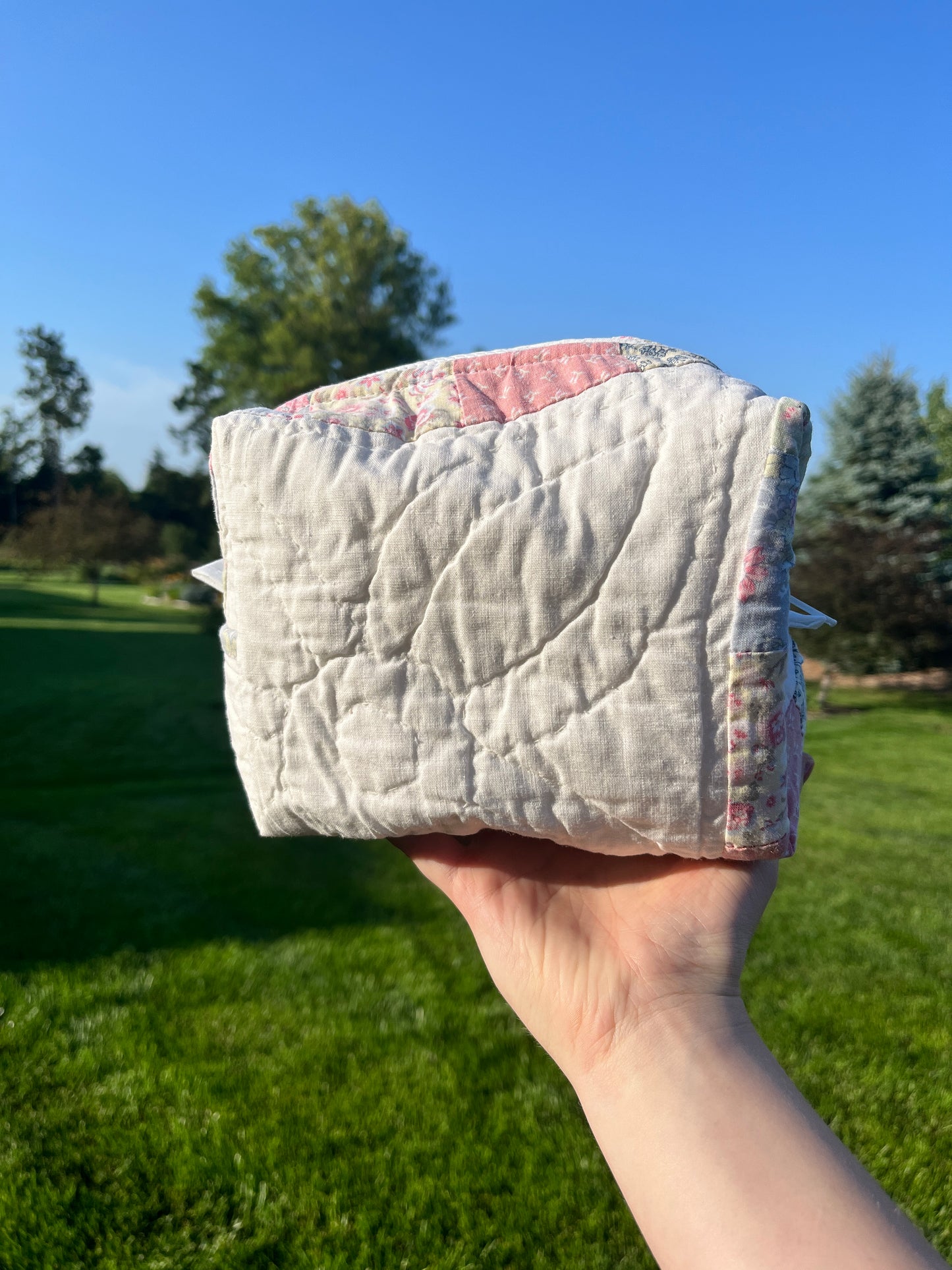 The Sky Blue Quilted Makeup Bag #1 *limited-edition*