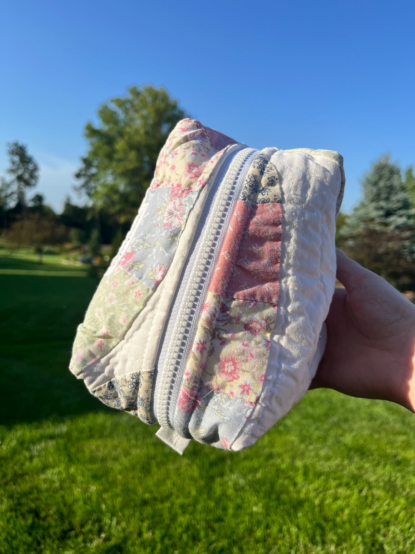 The Sky Blue Quilted Makeup Bag #1 *limited-edition*