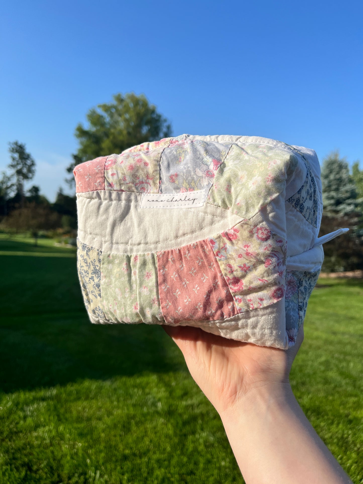 The Sky Blue Quilted Makeup Bag #2 *limited-edition*
