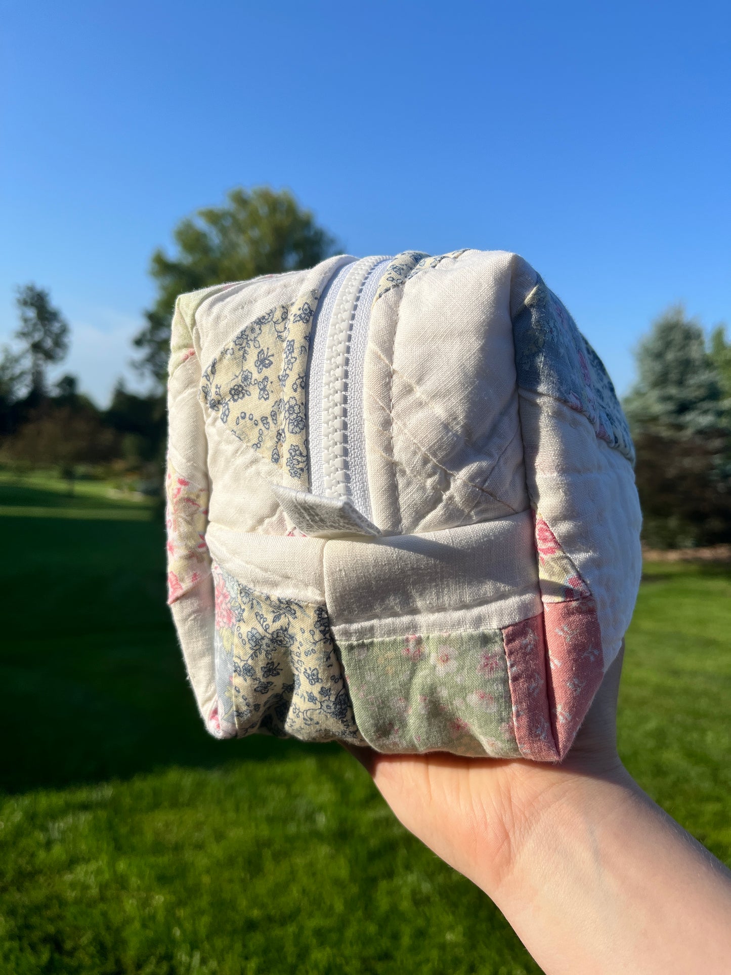 The Sky Blue Quilted Makeup Bag #2 *limited-edition*