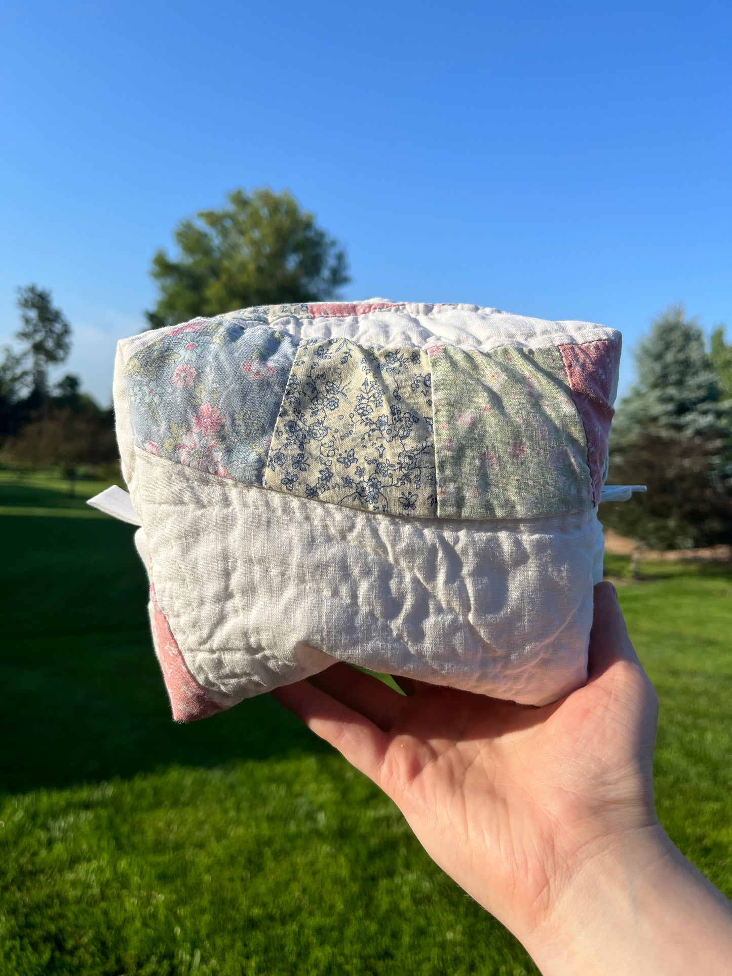 The Sky Blue Quilted Makeup Bag #2 *limited-edition*