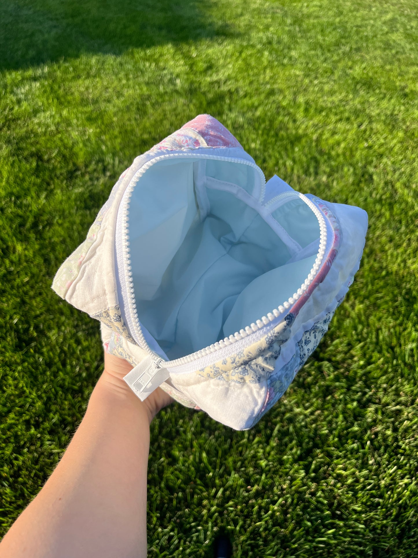The Sky Blue Quilted Makeup Bag #2 *limited-edition*