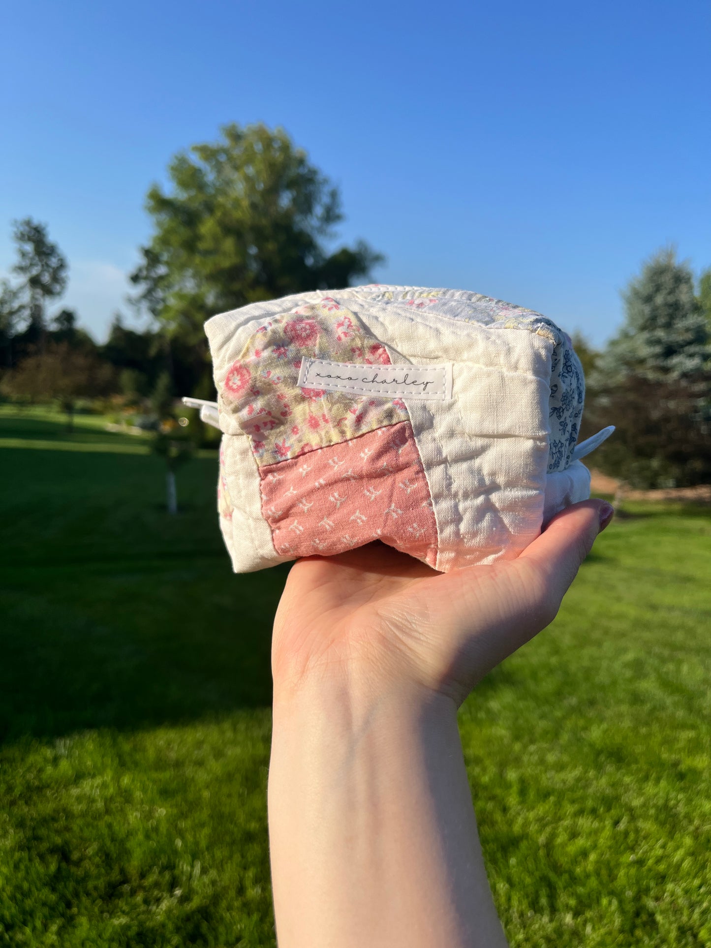 The Sky Blue Quilted Mini Makeup Bag #1 *limited-edition*