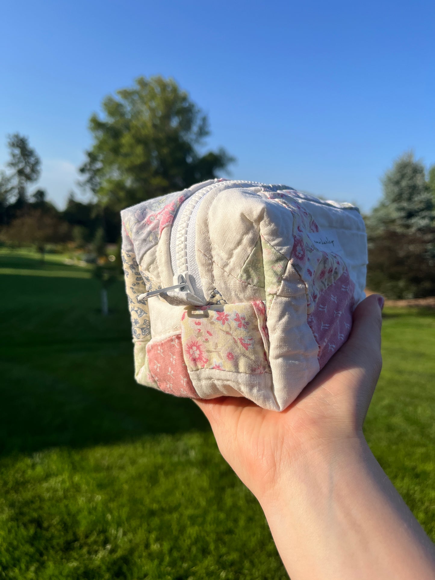 The Sky Blue Quilted Mini Makeup Bag #1 *limited-edition*