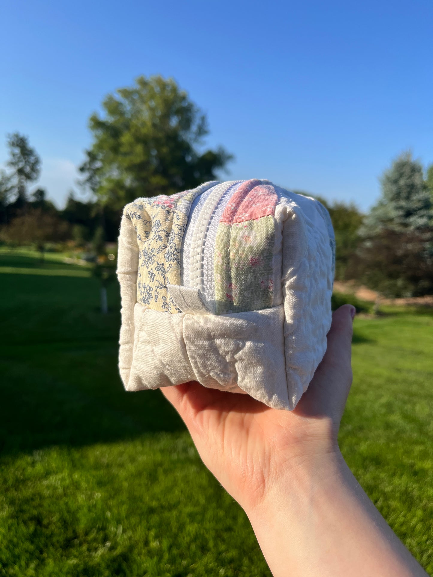 The Sky Blue Quilted Mini Makeup Bag #1 *limited-edition*