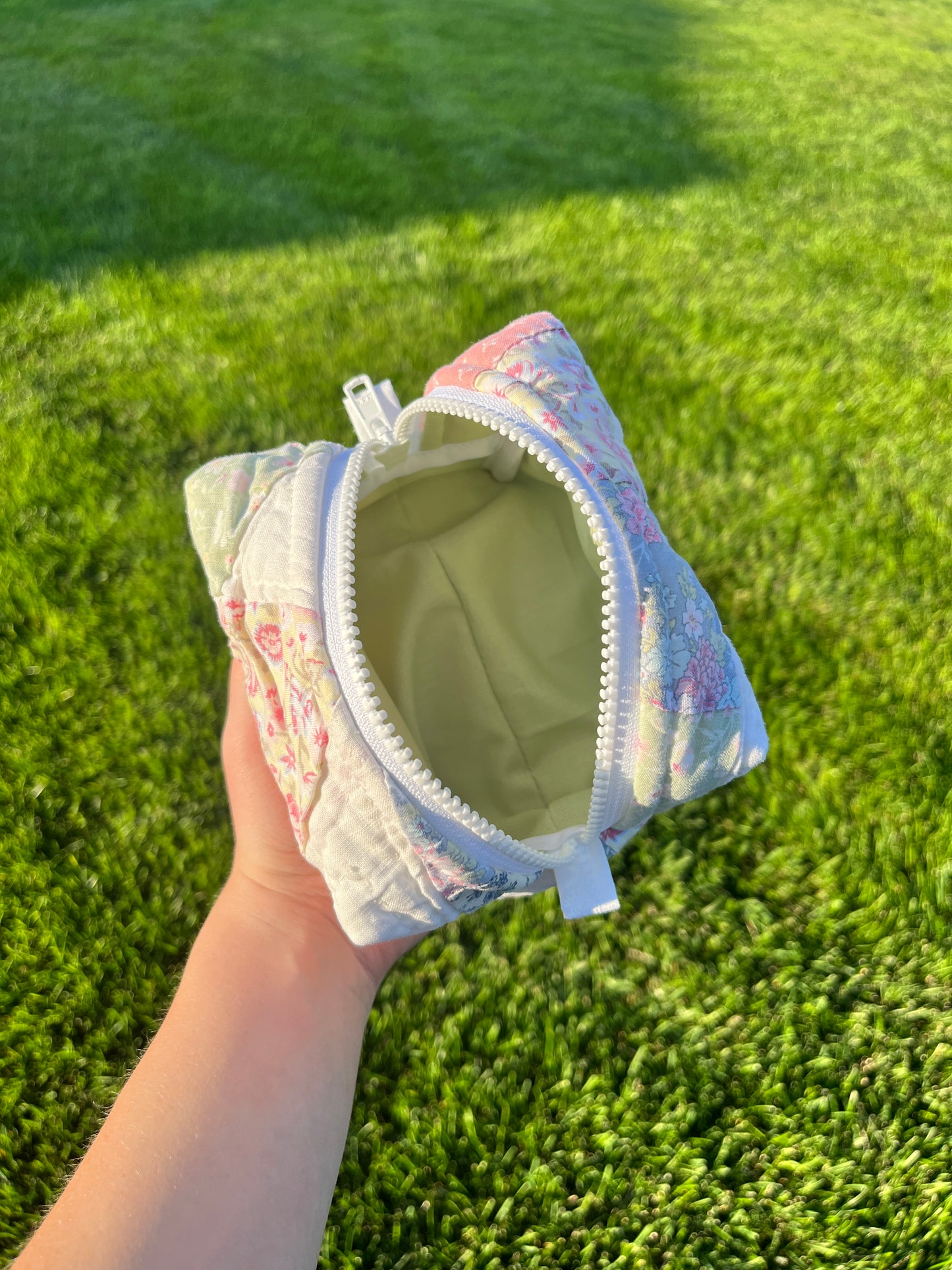 The Matcha Quilted Mini Makeup Bag *limited-edition*