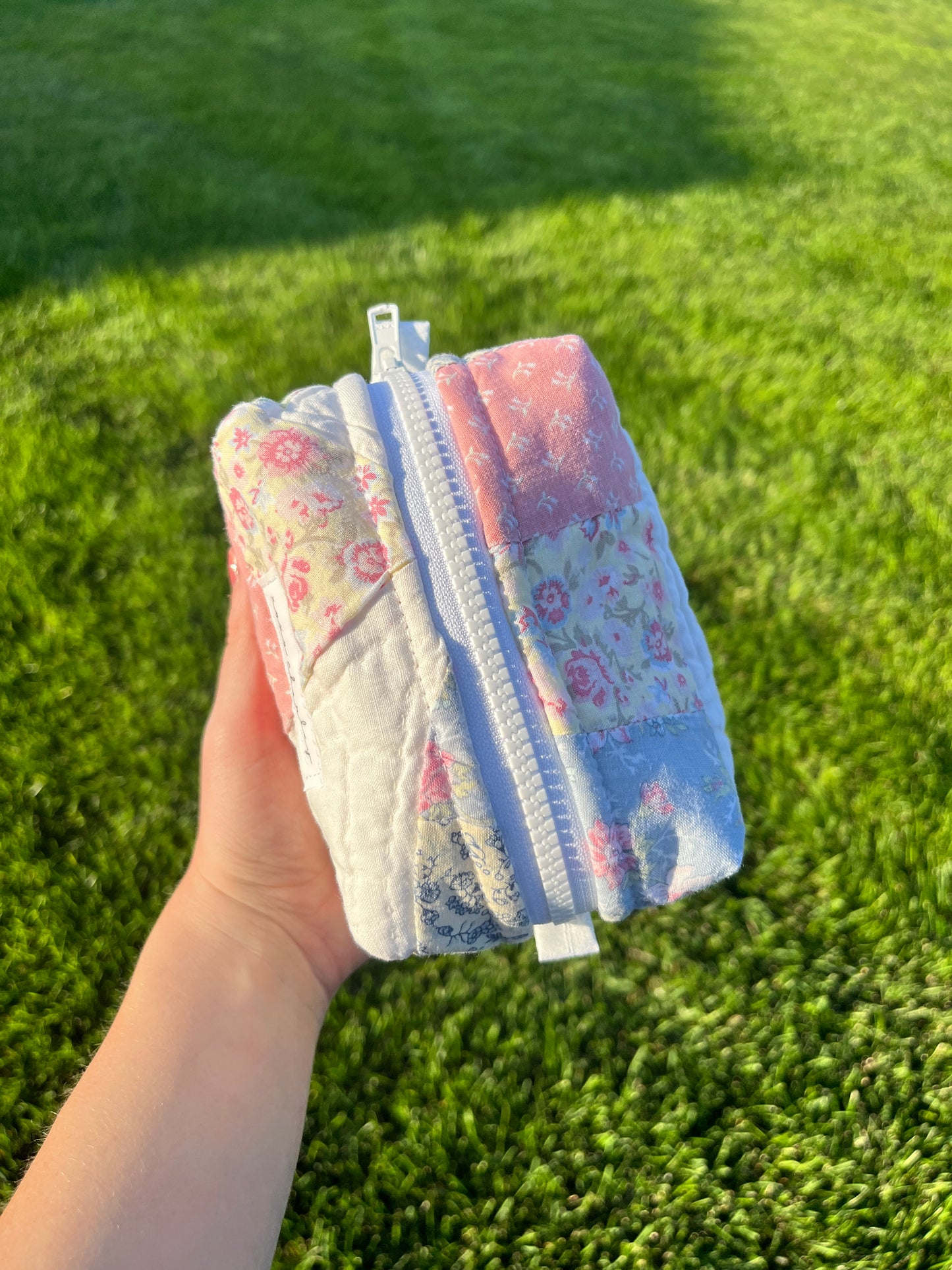 The Sky Blue Quilted Mini Makeup Bag #2 *limited-edition*