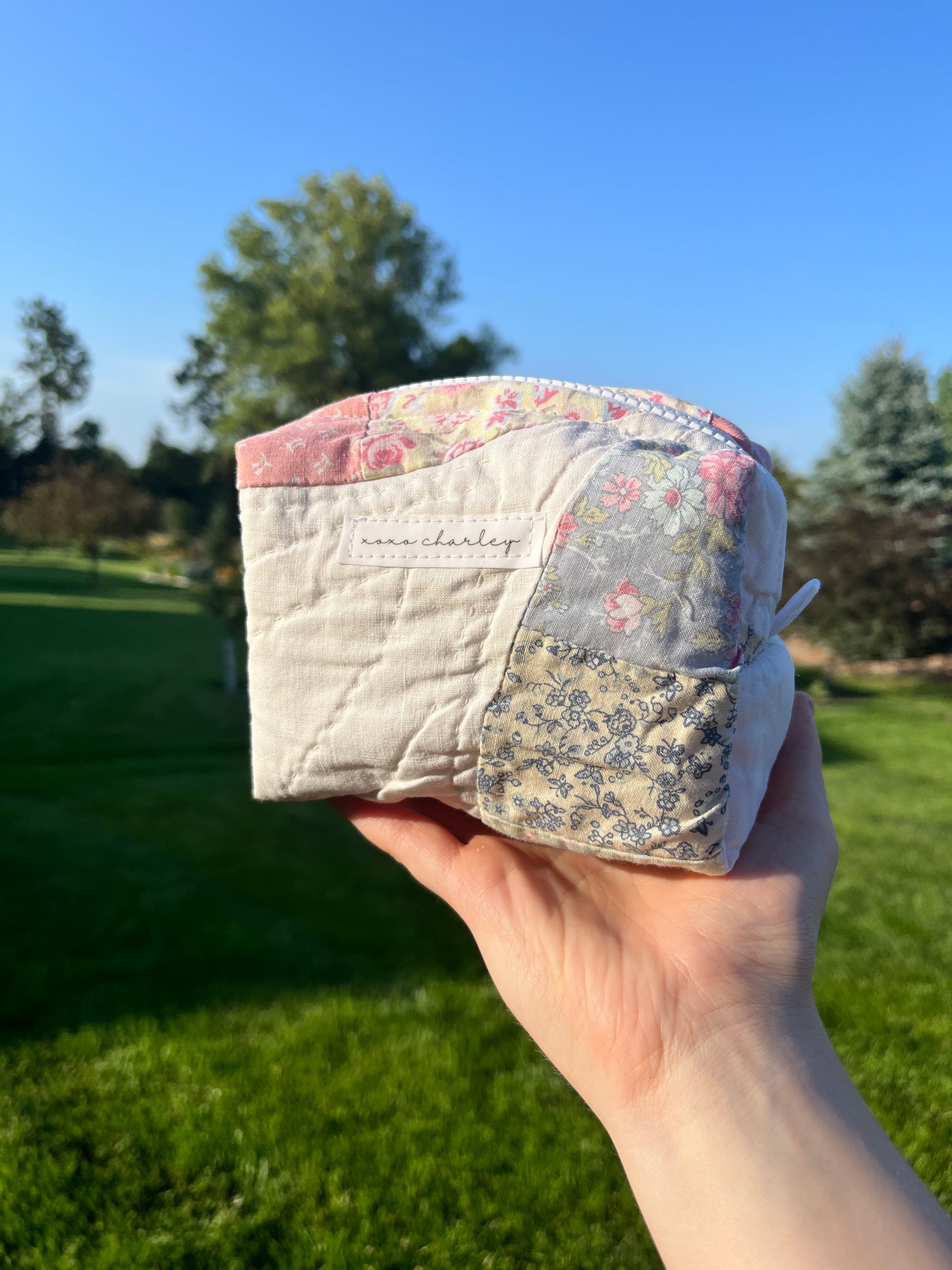 The Raspberry Quilted Mini Makeup Bag *limited-edition*